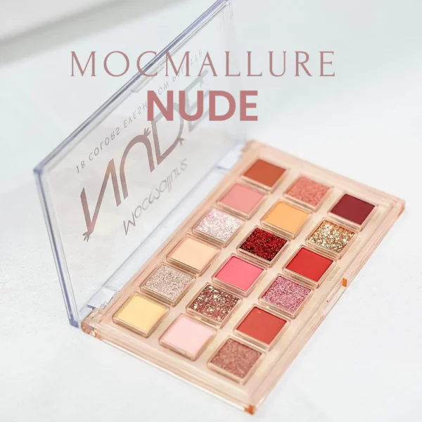 Mocallure 18 shades nude matte ad glitters eyeshadow pallete high resolution